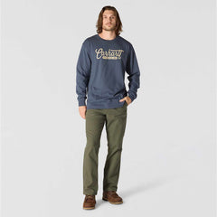 loose fit heavyweight long-sleeve script graphic t-shirt