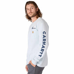 relaxed fit heavyweight long-sleeve pocket mountain graphic t-shirt