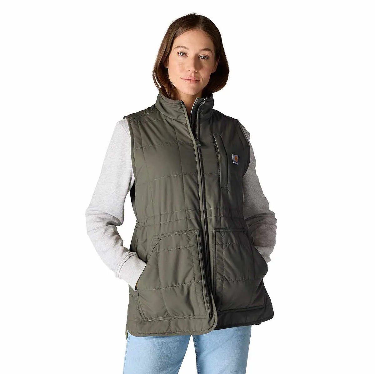 women's rain defender® relaxed fit lightweight insulated mock-neck vest