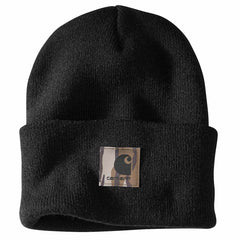 camo bottomlands patch beanie