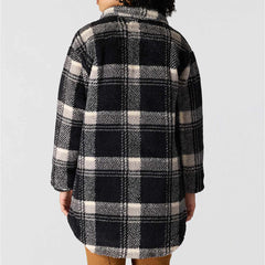 women's loose fit fleece coat