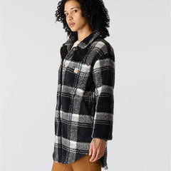 women's loose fit fleece coat