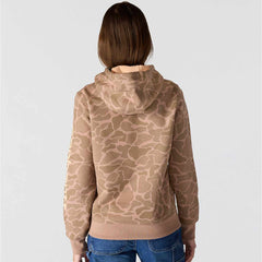 women's relaxed fit midweight logo sleeve graphic printed sweatshirt