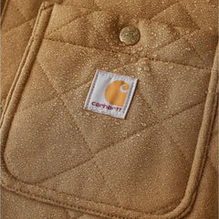 rain defender® loose fit heavyweight quilted snap front shirt jac