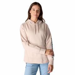 oversized-fit midweight hooded mountain graphic sweatshirt