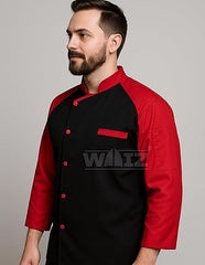 Premium Men’s Executive Chef Coat – Double Breasted Cotton Blend – Long Sleeve Professional Kitchen Jacket