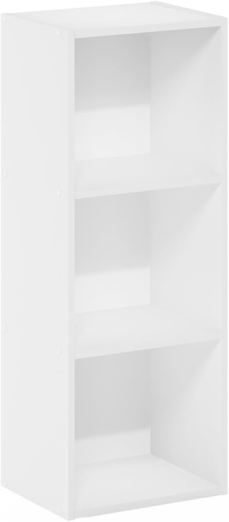Pasir 3-Tier No Tool Assembly Open Shelf Bookcase White