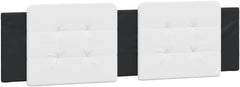 Headboard Cushion, Frame Headboards Cushion Bed Headboard for Dorm Bedroom Hostel Wall White and Black 72" Faux Leather