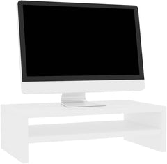 Monitor Stand Black Engineered Wood Compact Monitor Stand Display Cabinet Storage Shelves TV Cabinet for Hotels