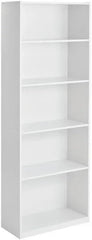 White 5-Level Adjustable Organizer Bookcase