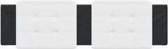 Headboard Cushion, Frame Headboards Cushion Bed Headboard for Dorm Bedroom Hostel Wall White and Black 72" Faux Leather