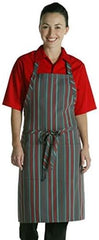 Averill's Sharper Uniforms Striped Bib Apron One Size (Set of 6)