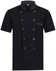 2x Unisex Chef Jacket, Short Sleeve Catering Cooking Men Women, Uniform,
