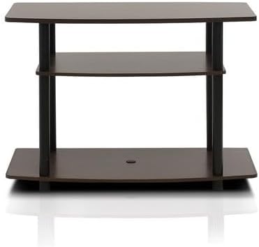 Turn-N-Tube No Tools 3-Tier TV Stands Espresso & Black - 23.3 x 31.5 x 15.8 in.