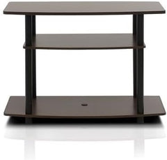 Turn-N-Tube No Tools 3-Tier TV Stands Espresso & Black - 23.3 x 31.5 x 15.8 in.