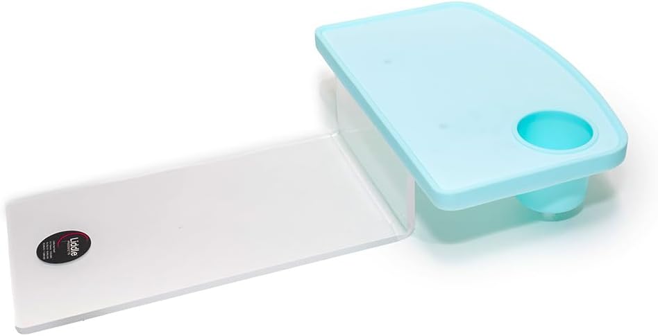 Liddle Bed Shelf Z Bracket with Mint Silicone Top - Modern Innovations Bedside Shelf for Bed - Floating Shelf with Non-Slip Surface for Nightstand Essentials - Easy Install Bedside Organizer