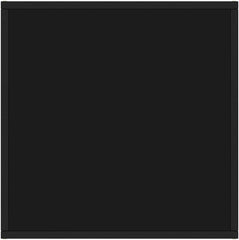 Practical Coffee Table Black with Black Glass 15.7"x15.7"x19.7" Side Table End Table Couch Table for Living Room Home, Office