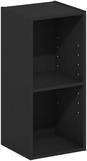 Southwestern Sanctuary 2-Tier Space Saving Storage Shelf Bookcase Blackwood 10-Inch Width Sleek and Modern for Tight Spaces
