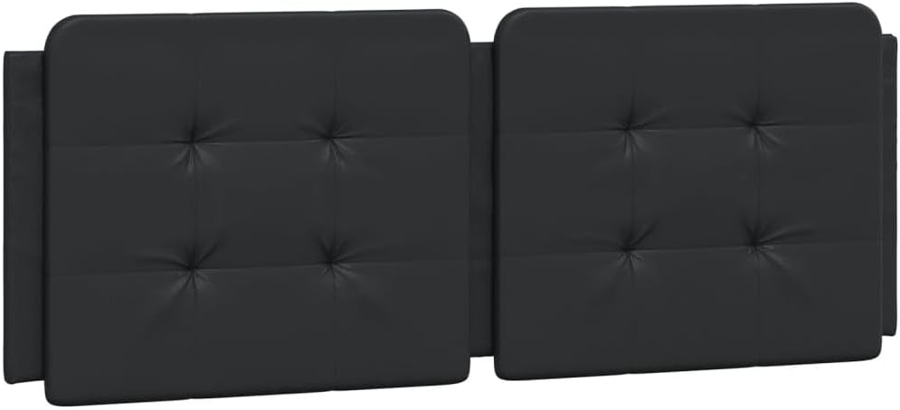 Luxury Upholstered Headboard Bedroom Furniture with Easy AssemblyHeadboard Cushion Black 53.9" Faux Leather