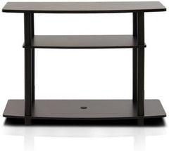 Turn-N-Tube No Tools 3-Tier TV Stands Dark Brown & Black - 23.3 x 31.5 x 15.8 in.