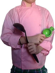 Chefskin Chef Jacket Pink Comfortable Soft + Free Che Hat, ITS THE best gift, KIDS and ADULTS