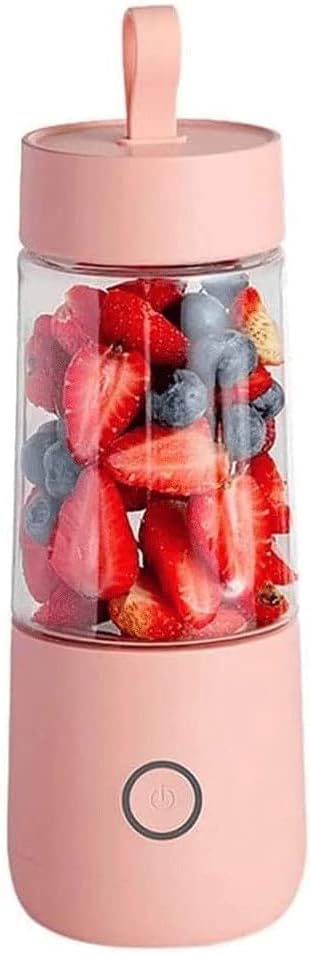 Portable USB Blender for Smoothies & Shakes, Powerful Personal Juicer with Rechargeable Battery, Ideal for Ice Crushing, Travel & Sports - Available in White & Pink
