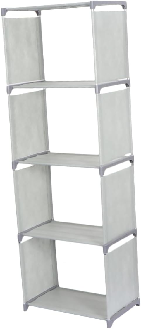 Luxshiny 1pc Desktop Bookshelf Organizer Modern Bookcase for Home Office Study Grey Multi-Functional Display Rack for Books and Supplies