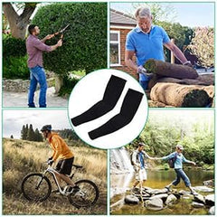 Arm Protection Sleeves, 2 Pairs Heat Burn Cut Resistant Sleeves Steel Wire Armband Level 5 Protective Anti Abrasion Safety Arm Guard