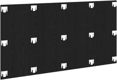 vidaXL Rectangular Black Oak Headboard | Indoor Contemporary Furniture Solid Wood Construction 63.0 in L x 31.5 in H x 0.6 in D Easy Assembly Bed Bedroom Modern Accessories Stylish Durable Decor