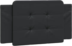 Contemporary Headboard Dorm Bed headboard Easy Assembly Headboard Cushion Black 39.4" Faux LeatherSuitable for Bedroom, Lounge, Study