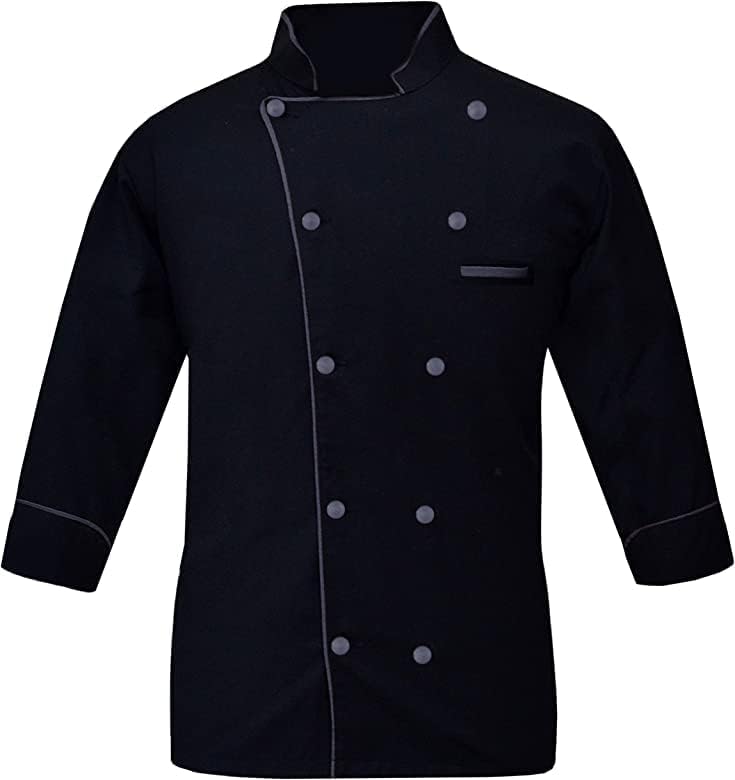 Men's Chef Coat Full Sleeve Jacket Multicolored Piping Exclusive Chef Jacket Size (XS-6XL)