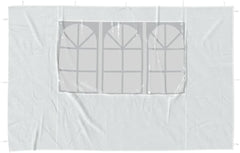 Party Tent Sidewall 2 pcs with Window PE White,Outdoor Party Tent Sidewall with Decorative Windows for YearRound Use Outdoor Canopies, Outdoor Gazebos