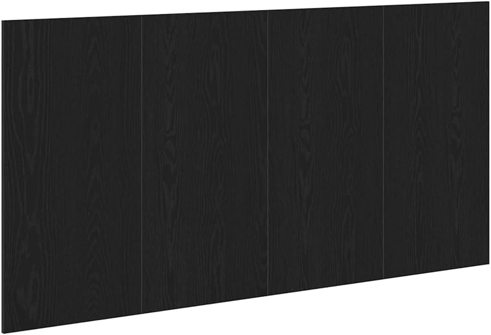 vidaXL Rectangular Black Oak Headboard | Indoor Contemporary Furniture Solid Wood Construction 63.0 in L x 31.5 in H x 0.6 in D Easy Assembly Bed Bedroom Modern Accessories Stylish Durable Decor