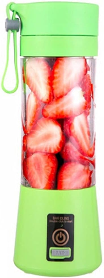 Portable Electric Juicer Fruit Milkshake Mixer Juicer Cup Rechargeable USB Multifunction Automatic Small Electric Juicer/415 (Color : Purple) (Green)