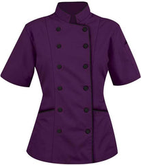 H H C Women's Short Sleeve Chef Coat - Jacket