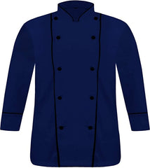 Men's Chef Coat Full Sleeve Jacket Multicolored Piping Exclusive Chef Jacket Size (XS-6XL)