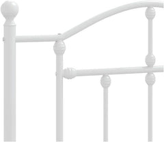 Metal Headboard White 39.4" 1Ps Steel 353517