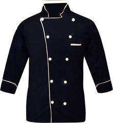 Men's Chef Coat Full Sleeve Jacket Multicolored Piping Exclusive Chef Jacket Size (XS-6XL)