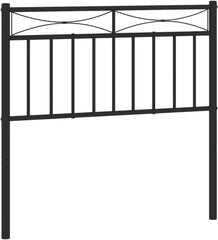 Headboard Black Powder-Coated Steel Tall Single Headboard373719