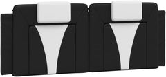 Headboard Cushion with Foam Filling, Stylish Faux Leather Design, Versatile Installation, Black and White, 53.9"