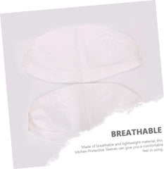 PRETYZOOM 50PCS Wear-Resistant Disposable Over Sleeves for Kitchen and Cleaning Breathable Arm Covers Protective Arm Sleeves