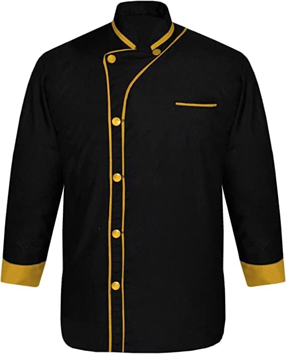 Modeling Men's Black Chef Jacket Chef Coat Multi Colours Cotton Fabric Chef Uniform (SR-02) Chef Shirt.