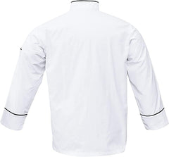 Men's Chef Coat Full Sleeve Jacket Multicolored Piping Exclusive Chef Jacket Size (XS-6XL)