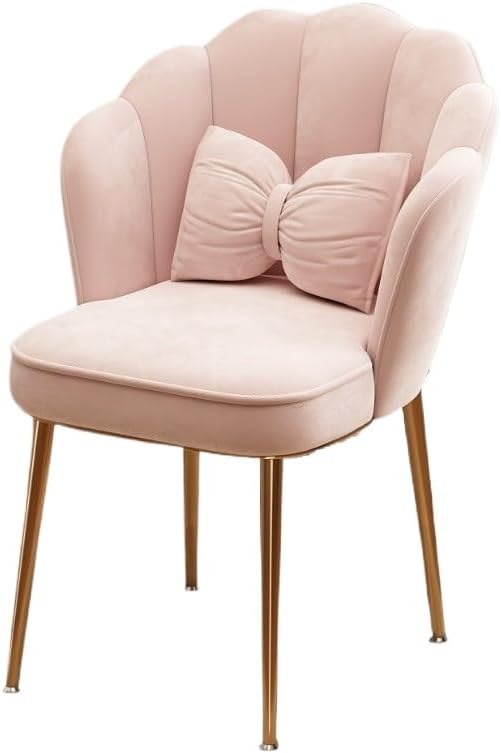 Cloud Comfort Ergonomic Office Chair - Perfect for Home and Office Use ([Comfort Sponge] Golden Legs - Grey and Pink [Free Butterfly Pillow])