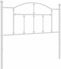 Metal Headboard White 39.4" 1Ps Steel 353517