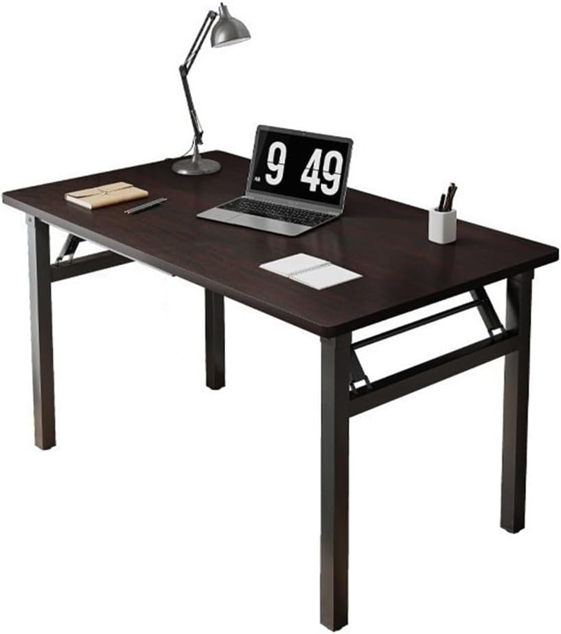 Folding Computer Desk, No Assembly Writing Table for Small Spaces, Portable Study & Laptop Desk, Functional Home Office Desks for Home Office Outdoor(White,80 * 60cm)