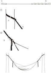 Outdoor Hammock Anti-Rollover Travel Camping Portable Hammock Hanging Chair Outdoor Portable Camping Travel Equipment, 300*200cm, Dark Blue+blue