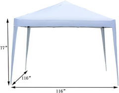 9.5x9.5 ft Tent Canopy Pop Up Instant Canopies Portable Folding Gazebo with Carry Bag, Sun Shade Lightweight Tent for Outdoor Events, Patio, Backyard, Party, Wedding, Camping, Easy Assembly