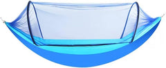 Outdoor Hammock Anti-Rollover Travel Camping Portable Hammock Hanging Chair Outdoor Portable Camping Travel Equipment(Blue,260 * 140cm)