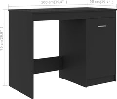 Computer Desk,Writing Desk for Home Office,Modern Simple Style Laptop Study Table, Makeup Vanity Console Table,Desk White and Sonoma Oak 39.4"x19.7"x29.9" Engineered Wood